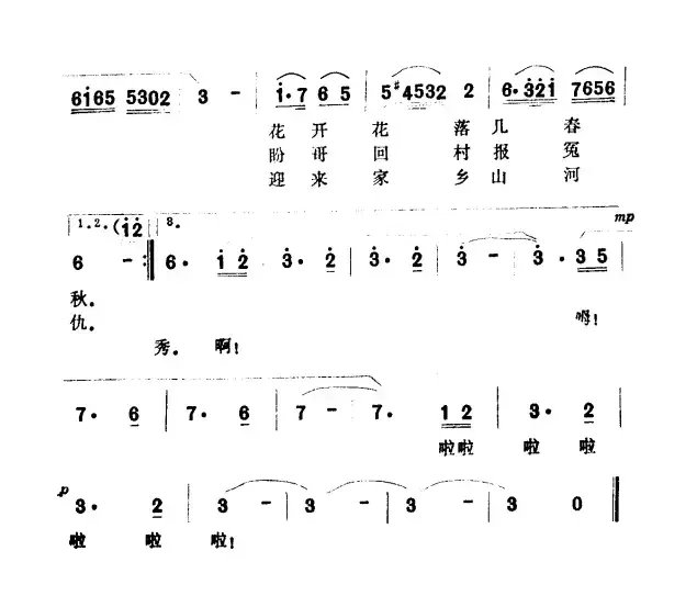 妹妹找哥泪花流（电影《小花》插曲）