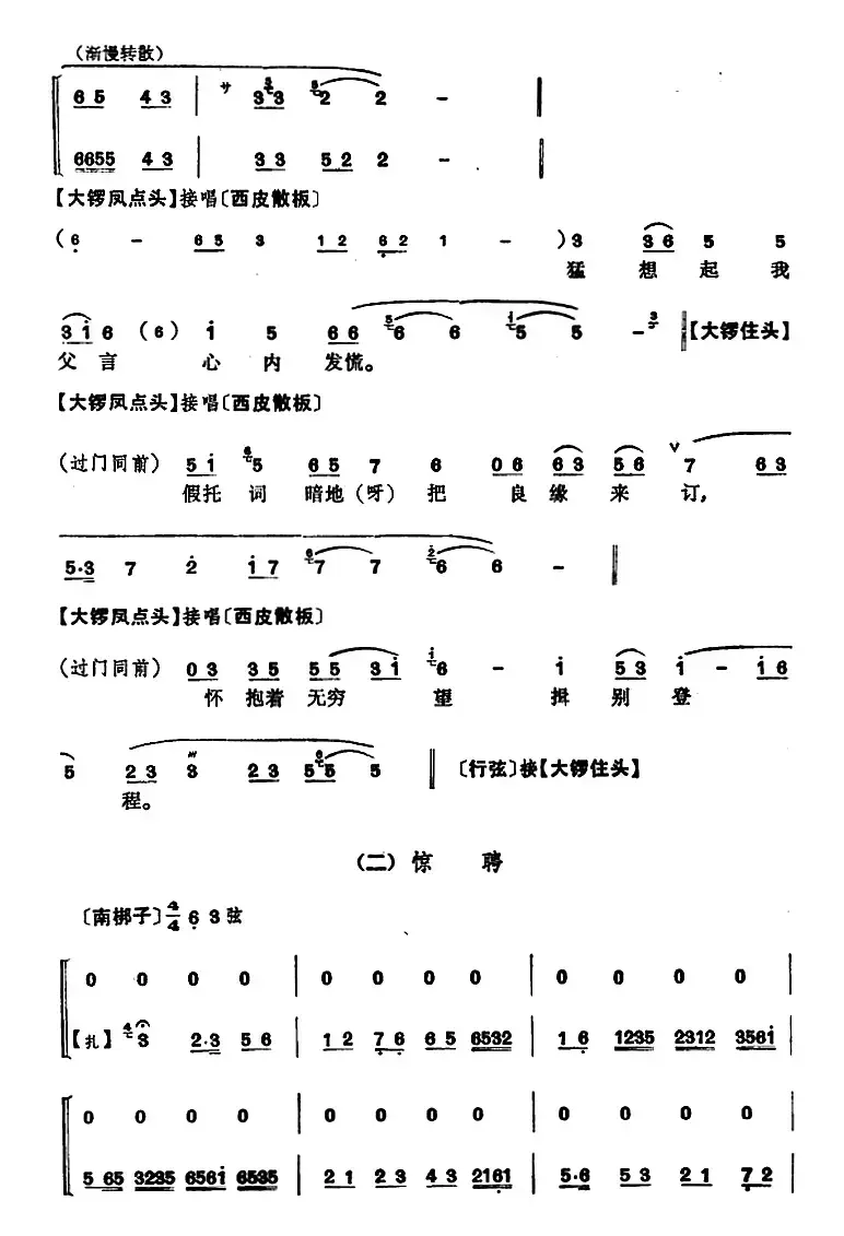 程砚秋唱腔集：《英台抗婚》