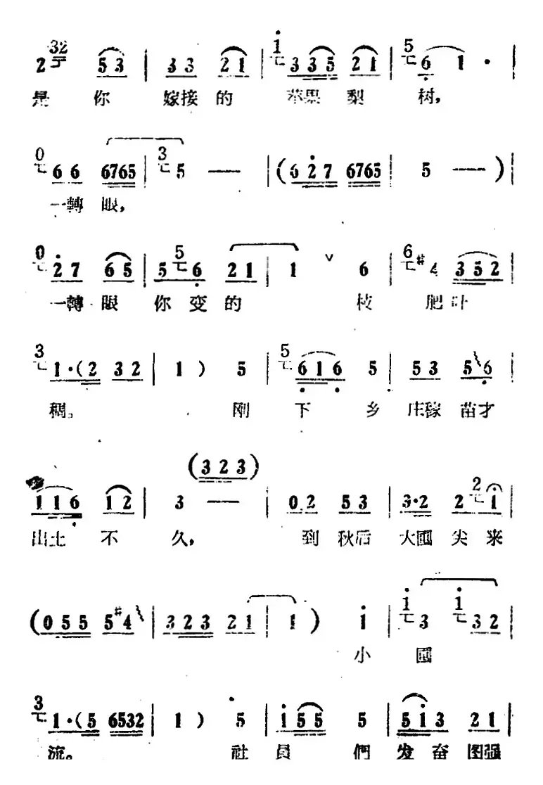 人也留来地也留（电影版《朝阳沟》选段、银环唱段、画外伴唱）