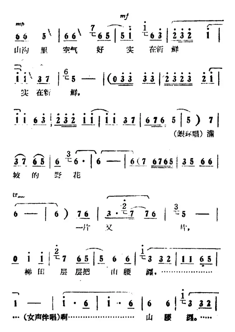 朝阳沟好地方（电影版《朝阳沟》选段、银环唱段、画外伴唱）