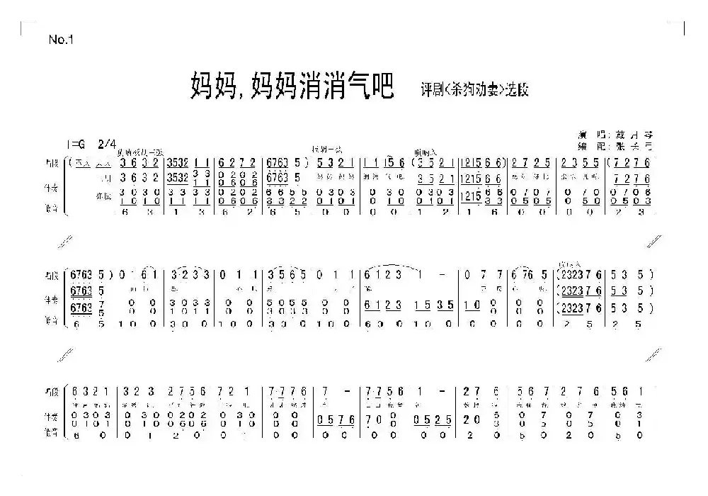 妈妈，妈妈消消气吧（《杀狗劝妻》选段）