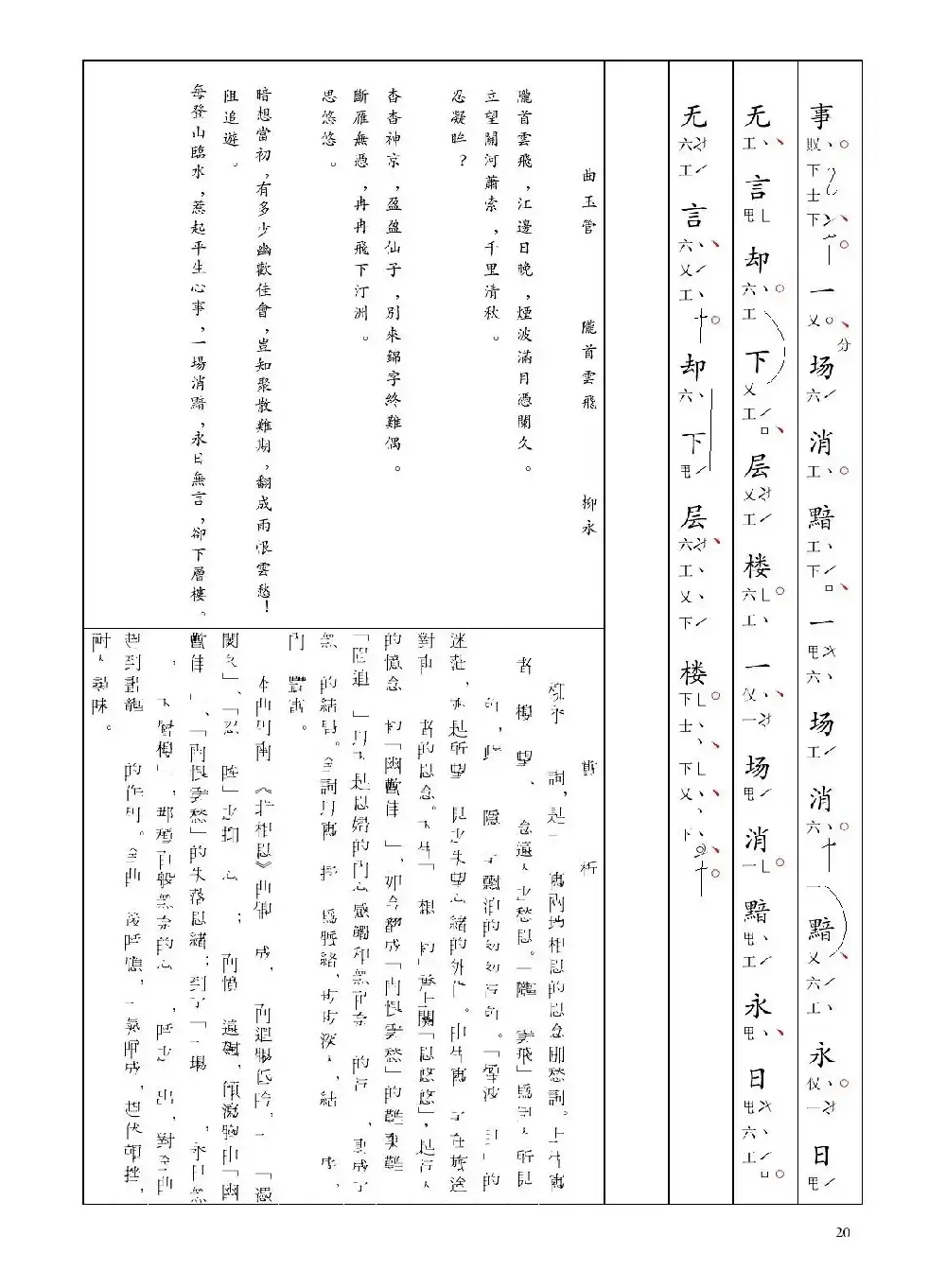 [南音工X谱] 曲玉管 陇首飞云 柳永  北相思