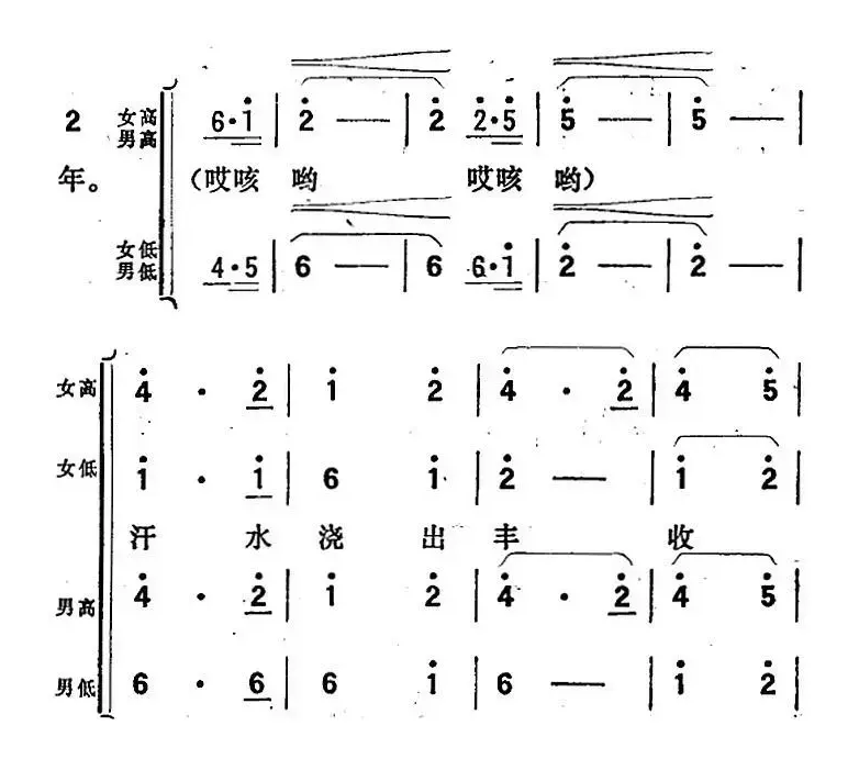 歌剧《向阳川》全剧之第一场 二曲（三面红旗来引路）